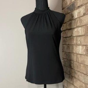 Black High Neck Sleeveless Top